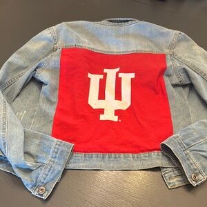Denim Jacket with Red IU Patch...XL but not that big